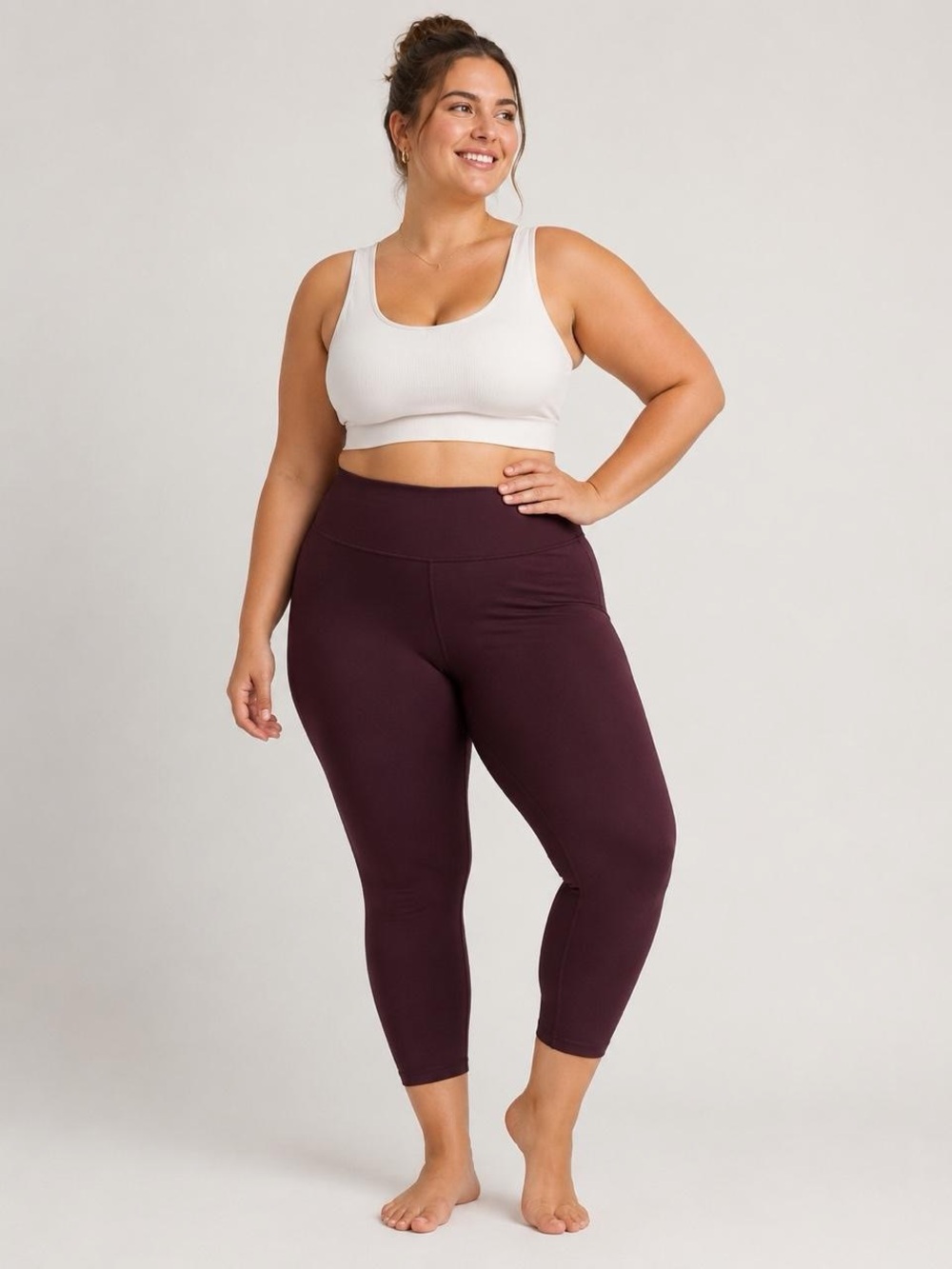 Danskin High-Rise 7/8 Leggings Plum XXL